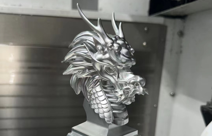 非標定制：五軸龍首擺件實拍，鎮(zhèn)宅招財